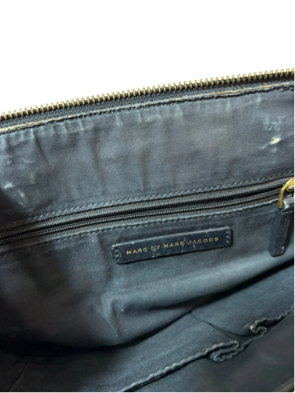 Marc by Marc Jacobs Black Leather Satchel Crossbody Shoulder Bag Gold Hardware